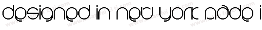 Designed in New York Made in PRC字体转换